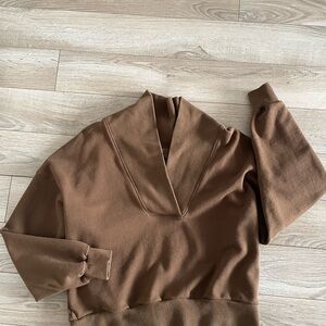 Point Brown Active Wear Top